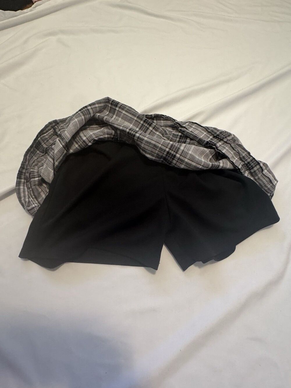 Girl Code Girls Y2K Plaid Skort 12.5 Plus Embellished Waist Built In Shorts - Picture 4 of 6